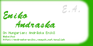 eniko andraska business card
