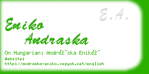 eniko andraska business card